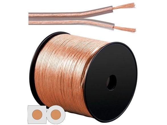 Goobay 15021, Kobberkledd aluminium (CCA), 100 m, Gjennomsiktig