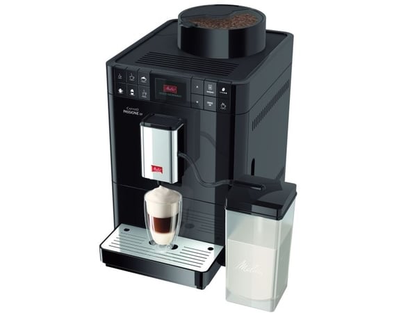 Melitta CAFFEO Passione OT - Automatisk kaffekokare med mjölkskummare - 15 bar - svart