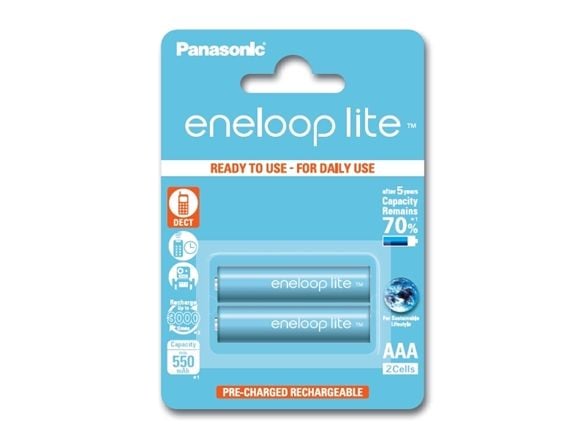 Panasonic eneloop lite BK-4LCCE - Batteri 2 x AAA - NiMH - (ladbare) - 550 mAh