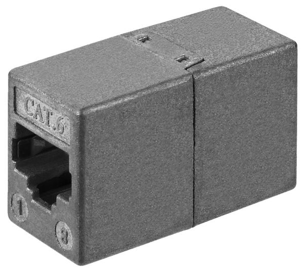 Goobay 93963, RJ-45, Sølv, Hunkjønn, Rett, Nickel, Zink, Cat6