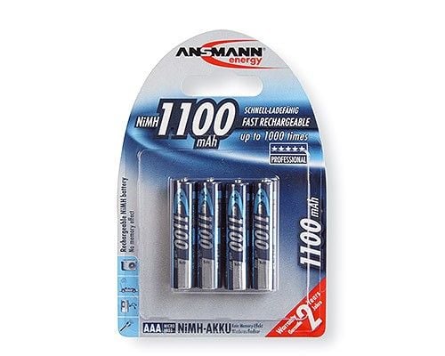 ANSMANN Micro - Batteri 4 x AAA - NiMH - (oppladbart) - 1100 mAh
