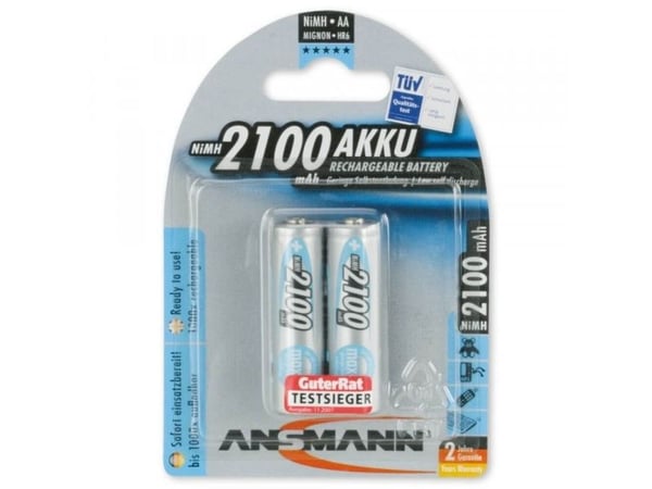 ANSMANN maxE - Batteri 2 x AA type - NiMH - (oppladbart) - 2100 mAh