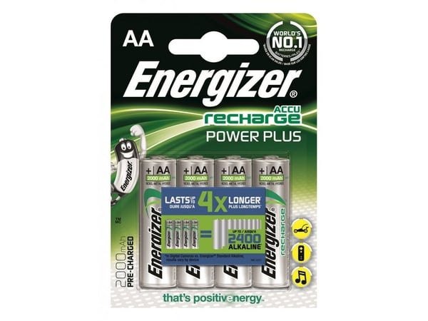 Energizer Recharge Power Plus - Batteri 4 x AA-type - NiMH - (ladbare) - 2000 mAh
