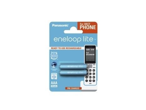 Panasonic eneloop lite DECT BK-4LCCE - Batteri 2 x AAA - NiMH - (ladbare) - 550 mAh