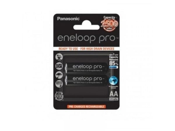 Panasonic eneloop pro BK-3HCDE/2BE - Batteri 2 x AA-type - NiMH - (ladbare) - 2500 mAh