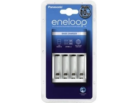 Panasonic BQ-CC51E - 10 t batterilader - (for 4xAA/AAA) - hvit - Europa