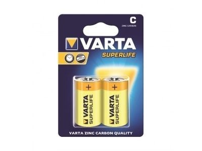 Varta Superlife 2014 - Batteri 2 x C - Karbonsink