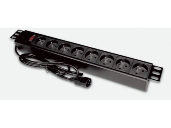 Alantec PZ09U, 1,8 m, 9 AC-pistorasia(a), Sisätila, Musta, 230 V, 16 A