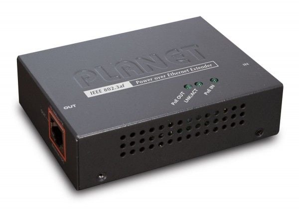 PLANET POE-E201 - Forsterker - 1GbE - 10Base-T, 100Base-TX, 1000Base-T - RJ-45 / RJ-45 - opp til 100 m