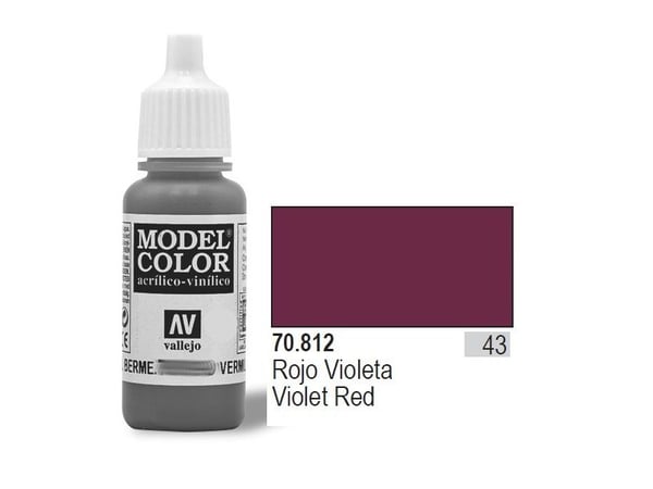 Vallejo 70.812, 17 ml, Rød, Matte, Flaske