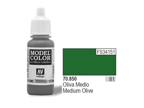 Vallejo 70.850, 17 ml, vihreä, matta, pullo, pullo