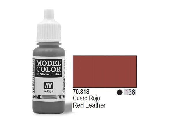 Rød lær-matte 18 ml