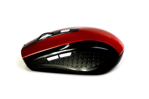 Media-Tech Raton Pro R MT1113R - Mus - høyre- og venstrehåndet - optisk - 5 knapper - trådløs - 2.4 GHz - USB trådløs mottaker - rød