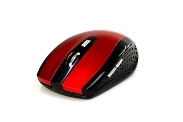 Media-Tech Raton Pro R MT1113R - Mus - höger- och vänsterhänta - optisk - 5 knappar - trådlös - 2.4 GHz - trådlös USB-mottagare - röd