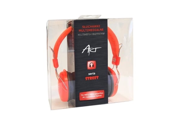 ART AP-60A - Multimedia Series - hörlurar - fullstorlek - kabelansluten - 3,5 mm kontakt - orange