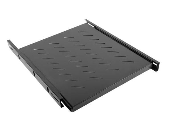 Lanberg - Rack-hylle - RAL 9004, svart - 1U - 19"