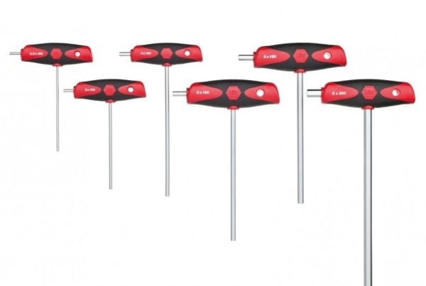 Wiha 334DS K6, Hex-nøkkel med T-grep, Metrisk, 6 stykker, 2.5,3,4,5,6,8 mm, 624 g