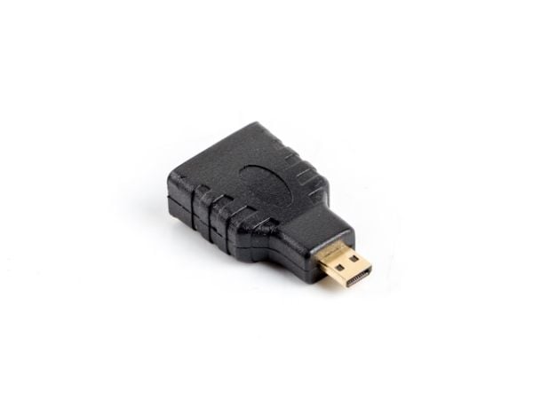 Lanberg - HDMI-adapter med Ethernet - HDMI hunn til 19 pin micro HDMI Type D hann