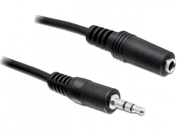 DeLOCK 84002, 3.5mm, Uros, 3.5mm, Naaras, 3 m, Musta