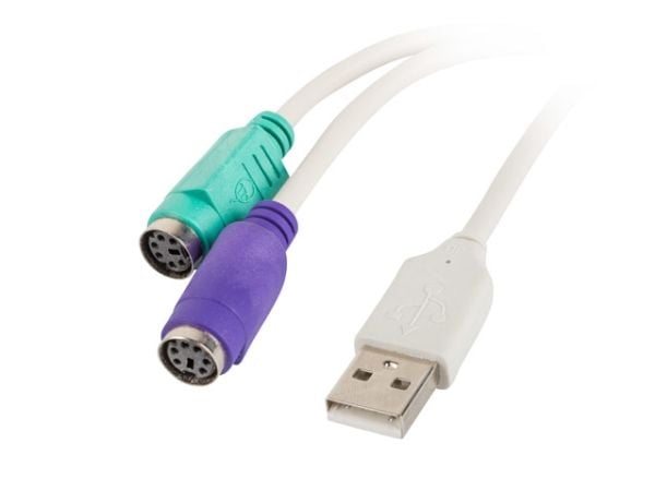 Lanberg - Adapter för tangentbord/mus - PS/2 (hona) till USB (hane)