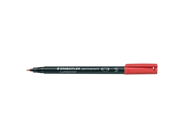 STAEDTLER Lumocolor - Markør - permanent - rød - 0.4 mm - superfin