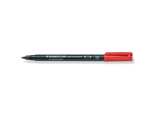 STAEDTLER Lumocolor 317 - Markør - permanent - rød - 1 mm - medium