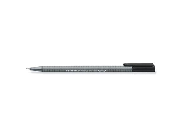 Fineliner Staedtler Triplus 334 0,3 mm svart, förpackning med 10 st
