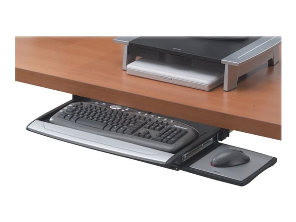 Fellowes Office Suites Deluxe - Tastaturskuff - svart, sølv