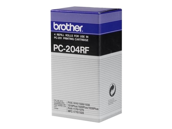 Brother PC-204RF, Faksin nauha, 420 sivua, musta, Brother MFC-1770, MFC-1780, MFC-1870MC, MFC-1970MC, IntelliFax-1170, IntelliFax-1270,..., Lämpösi...