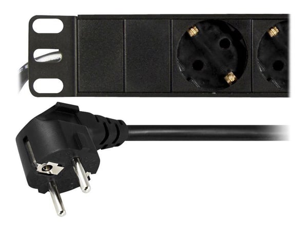 Deltaco GT-8529, 1U, Musta, 9 AC-pistorasia(a), 2 m, 250 V, 16 A