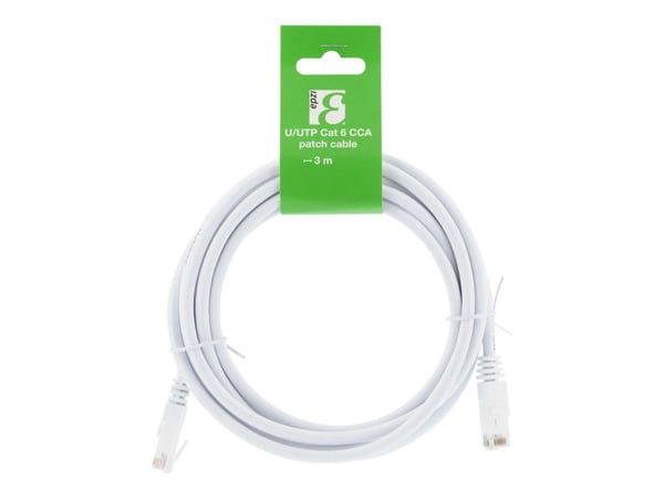 EPZI - Koblingskabel - RJ-45 (hann) til RJ-45 (hann) - 3 m - UTP - CAT 6 - hvit