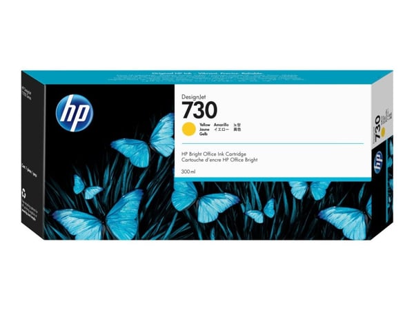 HP 730 - 300 ml - høykapasitets - gul - original - DesignJet - blekkpatron - for DesignJet SD Pro MFP, T1600, T1600dr, T1700, T1700dr, T1708, T1708...