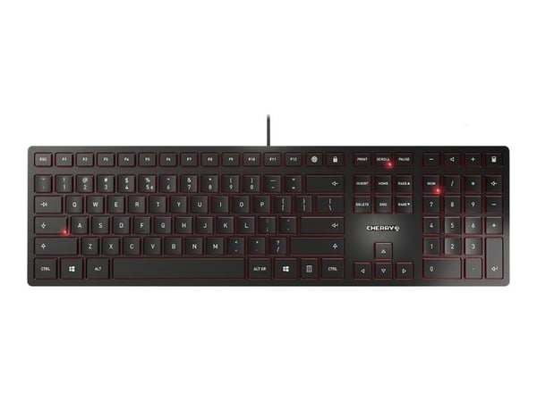 CHERRY KC 6000 SLIM, Täysikokoinen (100 %), USB, Musta