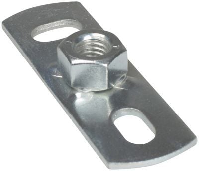WALRAVEN Grundflange m/påsvejset M8 møtrik80x25 mm materiale=3 mmElforzinket