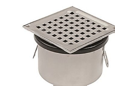 Blücher 75 mm afløbsskål til beton, uden studs, lodret