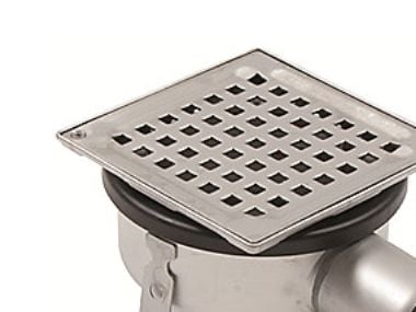 Blücher 50 mm afløbsskål til beton, uden studs, vandret, lav
