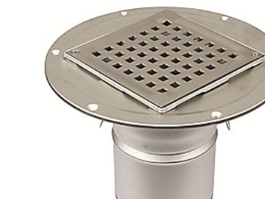 Blücher 75 mm afløbsskål til smøremembran, uden studs, lodret