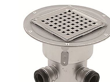 Blücher 110 mm afløbsskål t/smøremembran, m/studs, lodret, lang