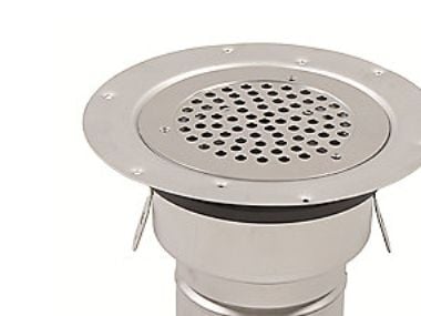 Blücher Circle justerbar afløbsskål til vinylgulve Ø110mm lodret uden sidestuds