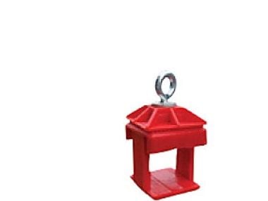 Skilteklemme 42X42mm, - nylon