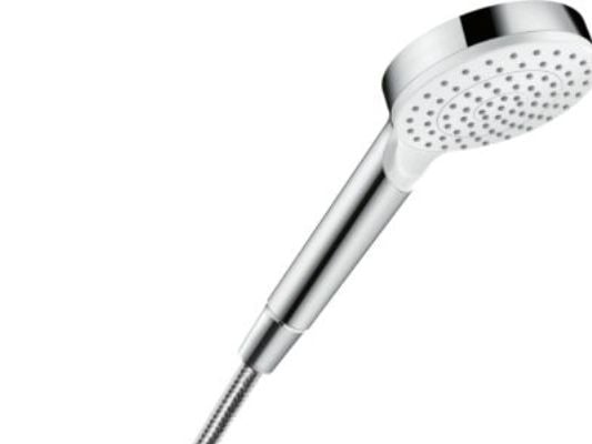 HANSGrohe Crometta 1Jet Ø100 mm håndbruser i hvid/krom med 1 strålefunktion