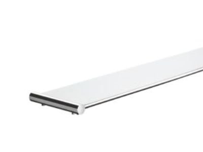 Csslr Plus hylde med glasplade 55x12cm - poleret rustfri stål
