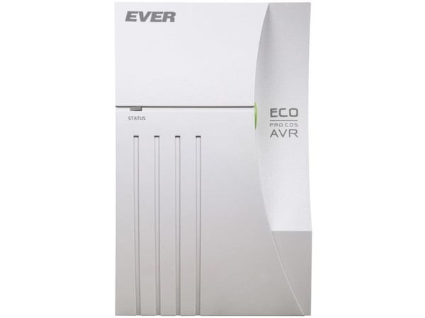 EVER ECO Pro 1200 AVR CDS - UPS - AC 230 V - 780 Watt - 1200 VA - 5 At - USB - utgangskontakter: 2 - hvite