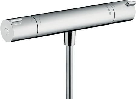 HANSGrohe Ecostat termostatarmatur med bruserafgang 1/2" ned og eksklusiv forskruninger og rosetter