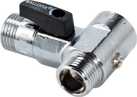 BROEN Ballofix mellemstykke 1/2" med kontraventil og dobbelt afspæring