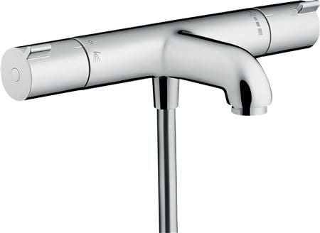 HANSGrohe Ecostat 1001CL termostatarmatur med fast kartud, 1/2" bruserafgang ned og eksklusiv rosetter og tilgangsstykker