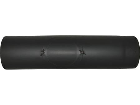 130 mm Metalbestos Sorte røgrør længde 500 mm med renseklap