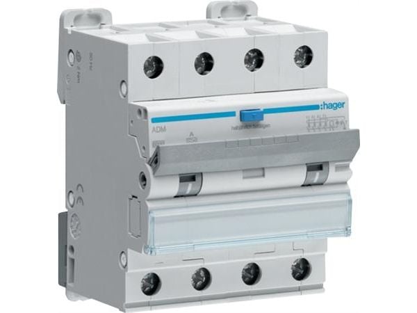 Yhdistelmäkatkaisija Automaattisulake/HPFI C 10A 4P, 30 mA, ADM460C