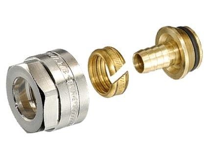 Roth mässing grenrörskoppling 10,5 mm x ¾" Euro, grenrörskoppling ¾" EURO x 10 mm