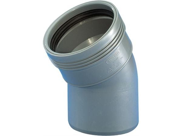 Wavin PP-böj 30 grader Ø 32 mm grå